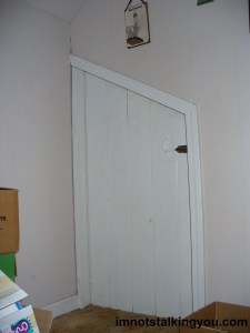 Hobbit Door to our Attic. If only I had a Hobbit to put in front of it for perspective.