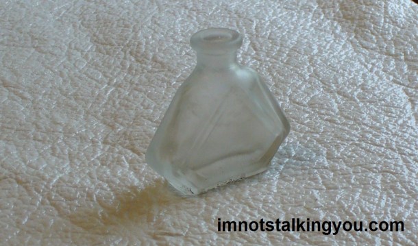 The perfume bottle, after I cleaned it up as best I could.