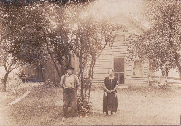 "Grandma" is written on the back of this picture in pencil.  I believe this may have been Martha Elliot.  I am guessing the guy next to her is Phillip Bracey.