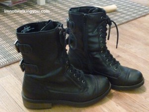 My sweet boots I scored at Goodwill