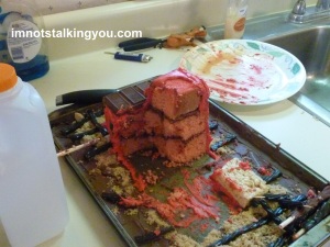 Destruction: The tastiest part of cake-baking