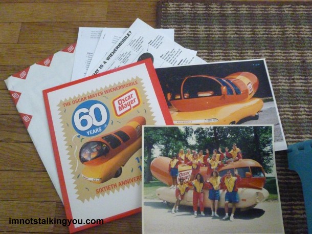 Second Wienermobile info packet from Oscar Mayer