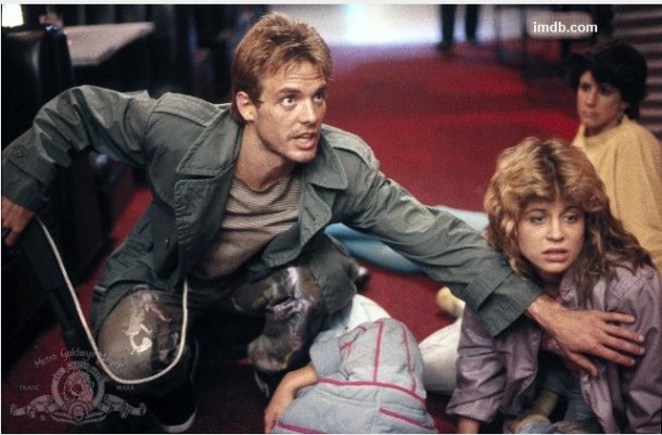 Reese saving Sarah Connor in Terminator