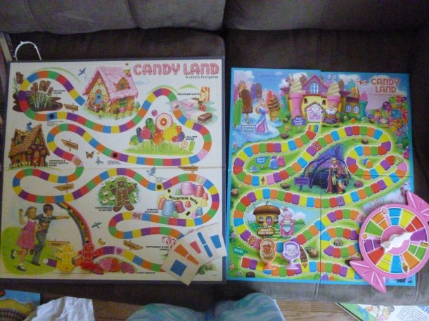 Candy Land: Early 1980's vs. 2014 boards