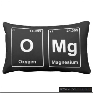 Periodic table throw pillow