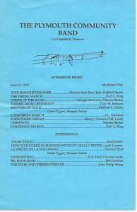 Actual program from that night's performance