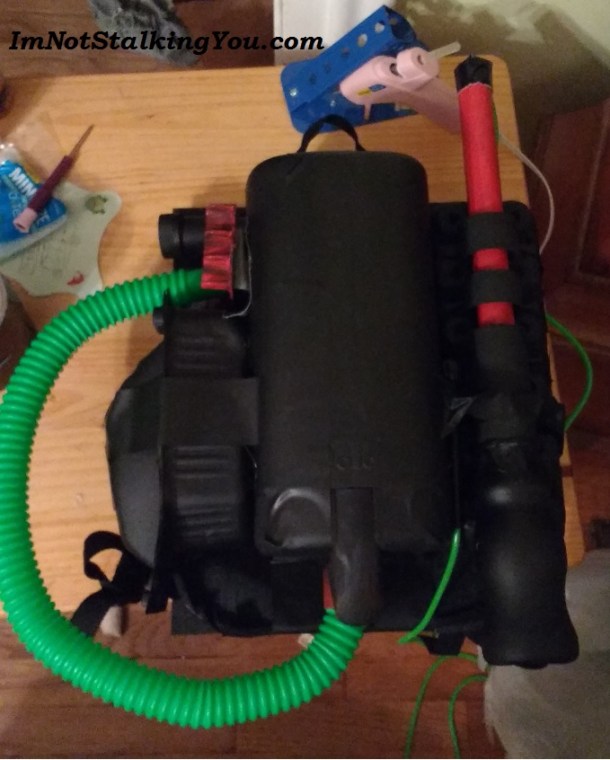 The painted pack with added color elements.